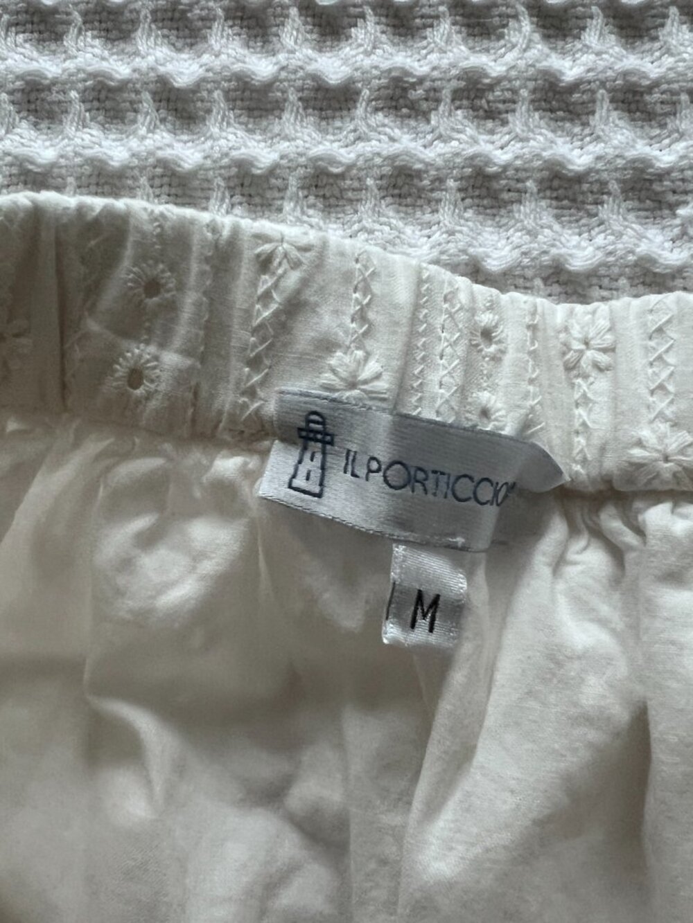 Il Porticciolo Women's Cotton Eyelet Midi Skirt - Picture 4 of 5